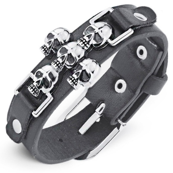 WickedWondersVIPBling.com Other - Skull Man Bracelet - Overkill Black